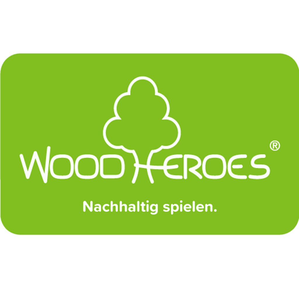 WoodHeroes Nachhaltig spielen Logo